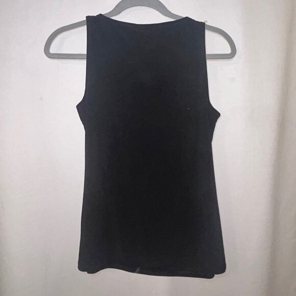 White House Black Market Tank Top Twist Knot Gold-Tone Buckle Sleeveless Black S - Picture 13 of 15